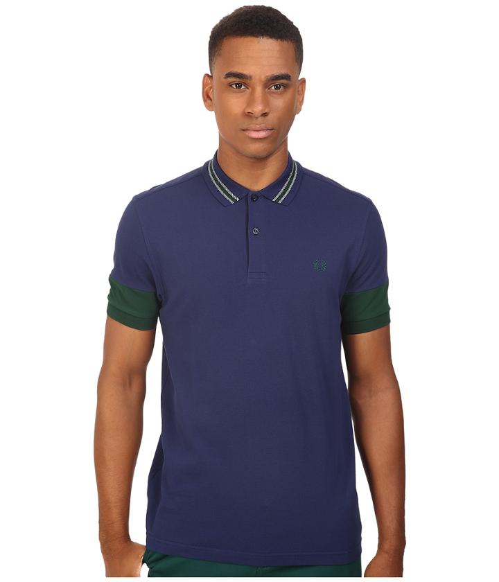 Fred Perry - Panelled Sleeve Pique Shirt
