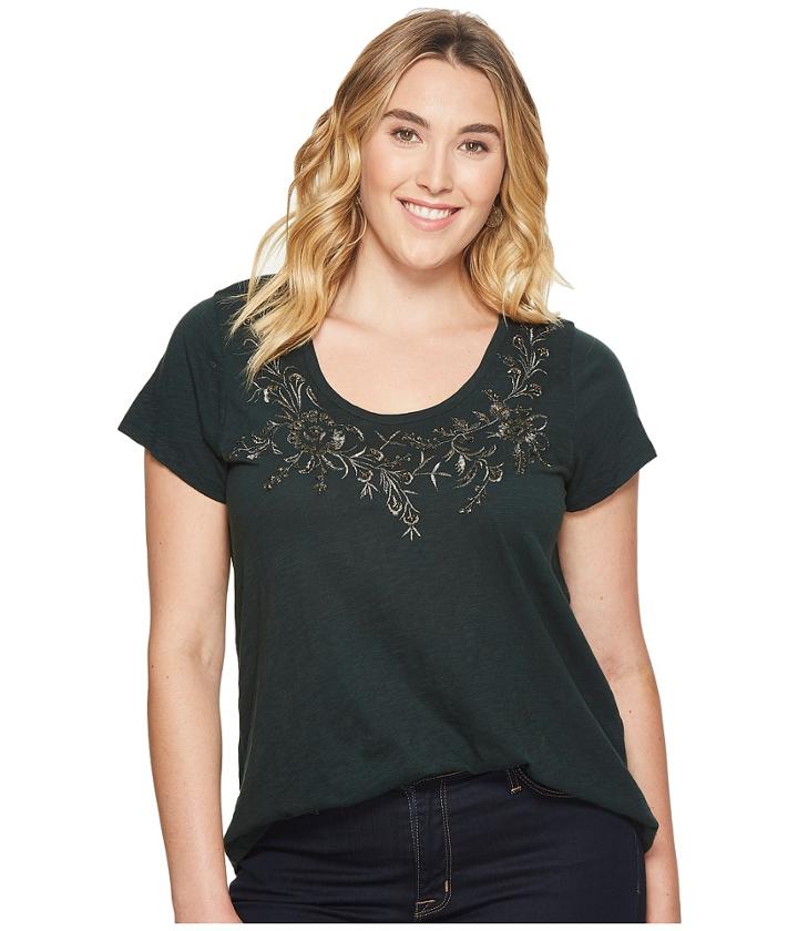 Lucky Brand - Plus Size Flower Tee