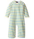 Toobydoo - Blue Yellow Stripe Long Sleeve Cotton Spandex Jumpsuit