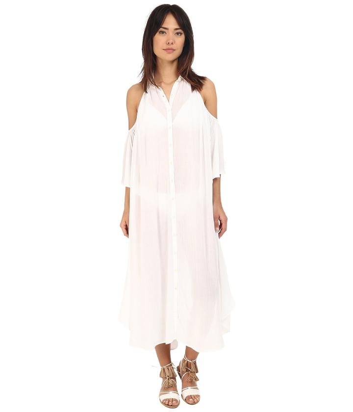 Mara Hoffman - Gauze Cut Out Shoulder Dress