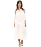 Mara Hoffman - Gauze Cut Out Shoulder Dress