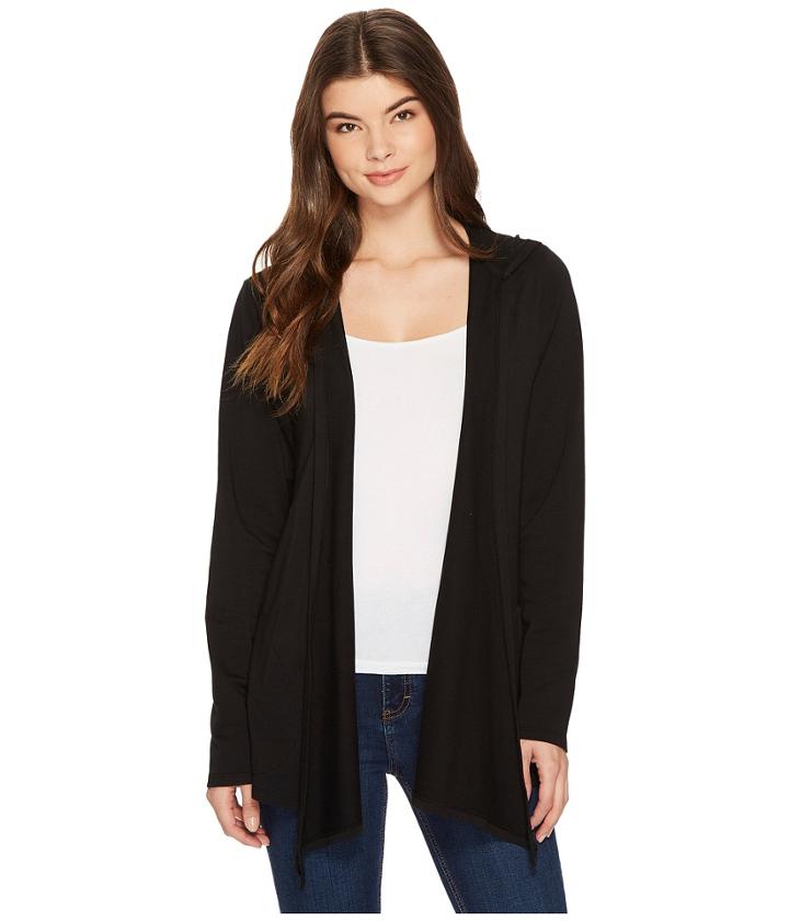Mod-o-doc - Cotton Modal Fleece Button Hem Hooded Cardigan