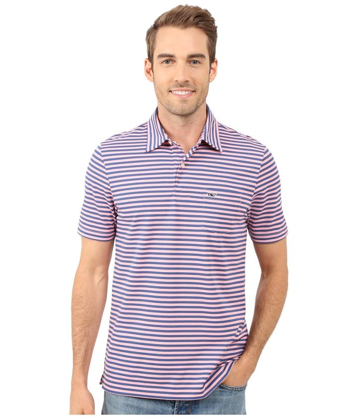 Vineyard Vines - Cotton Polyester Performance Feeder Stripe Polo