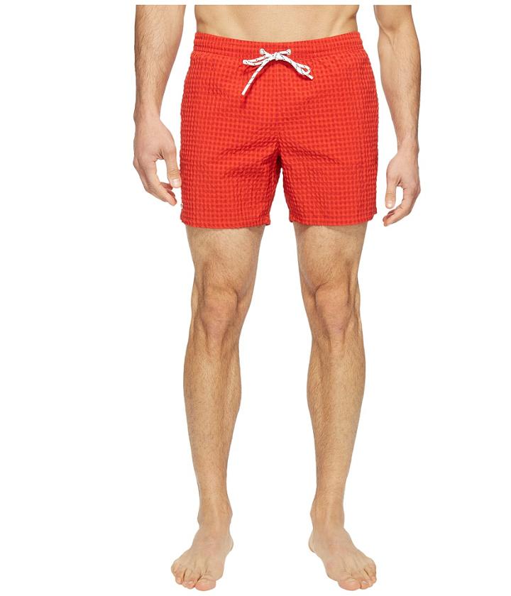 Lacoste - Taffeta Gingham Swim Short Length