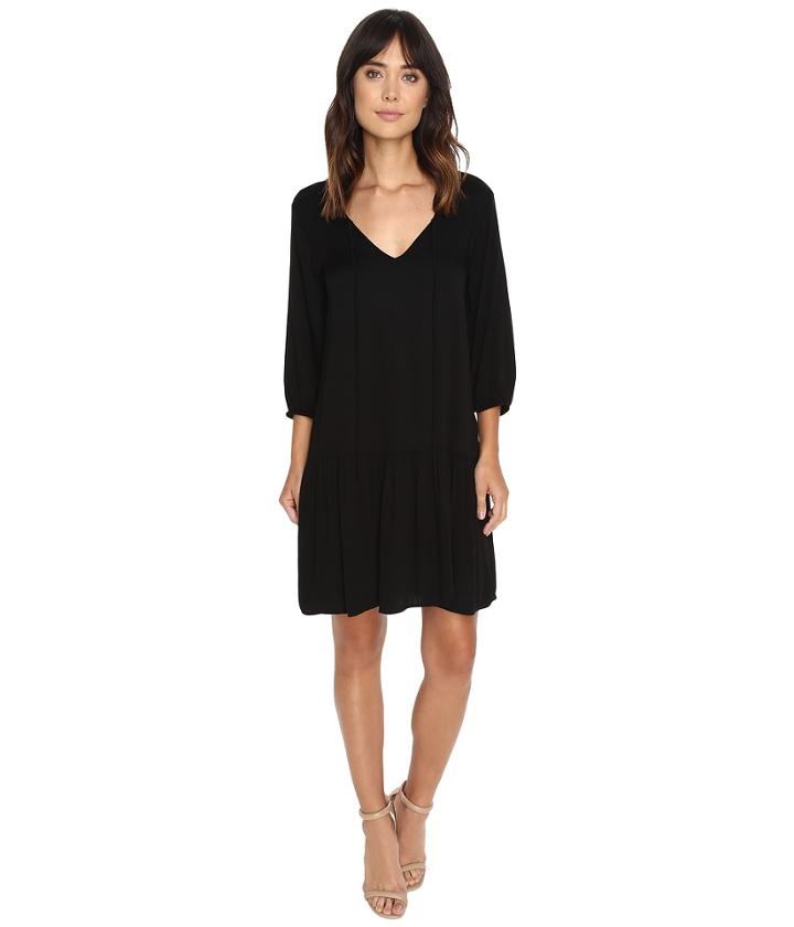 Michael Stars - Romy Rayon 3/4 Sleeve Drop Waist Dress