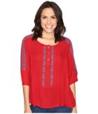 Rock And Roll Cowgirl - 3/4 Sleeve Blouse B4-9103