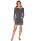 Allen Allen - Long Sleeve Cut Neck Crew Dress