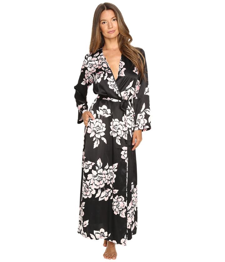 Oscar De La Renta - Printed Silky Charmuese Long Robe