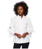 Ellen Tracy - Poplin Shirt With Cut Out Sleeve