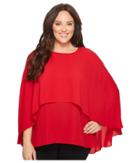 Vince Camuto Specialty Size - Plus Size Cape Overlay Blouse