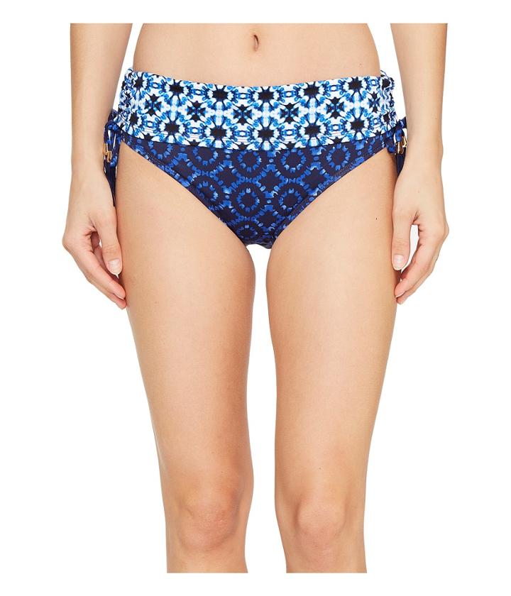 Tommy Bahama - Shibori Splash High-waist Bikini Bottom With Tassels
