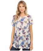 Nally &amp; Millie - Embroidered Floral Print Tunic