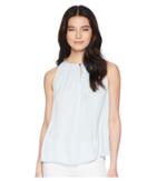 Vince Camuto Specialty Size - Petite Sleeveless Rumple Keyhole Halter Blouse