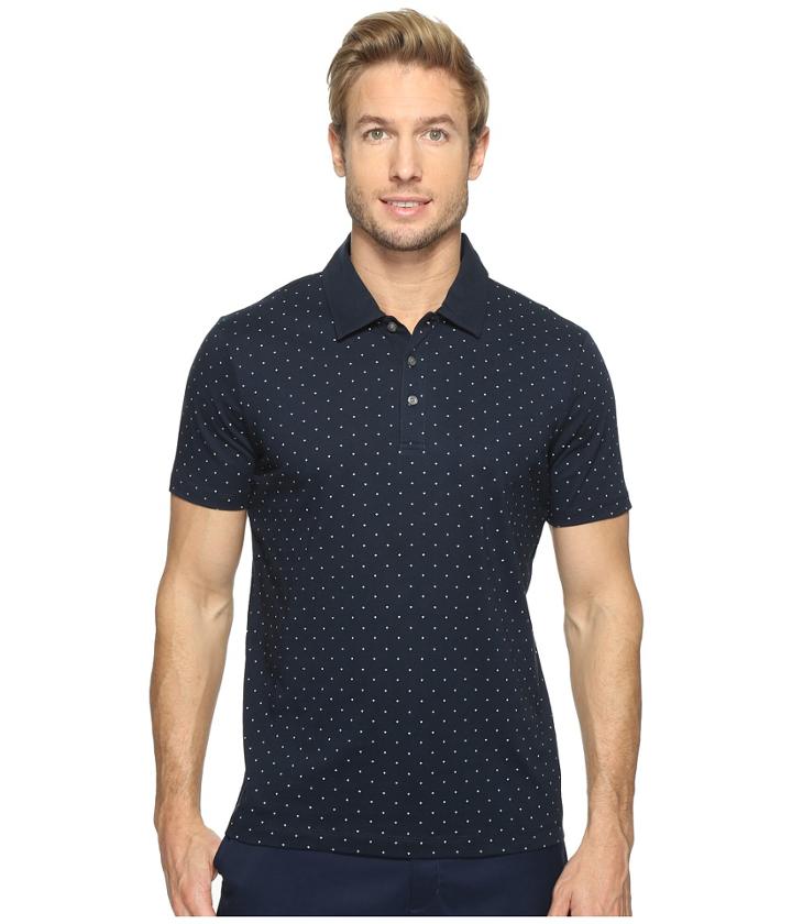 Perry Ellis - Micro Print Pima Cotton Polo Shirt
