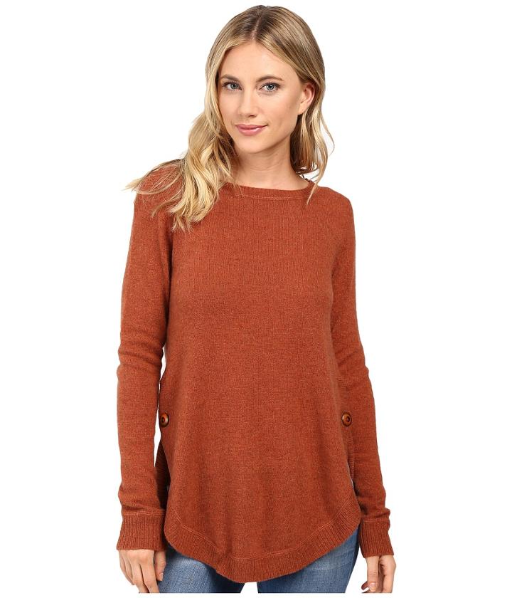 Christin Michaels - Juliet Coverstitch Circle Hem Cashmere Sweater