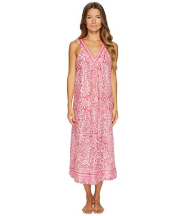 Oscar De La Renta Pink Label - 48 Printed Cotton Lawn Gown