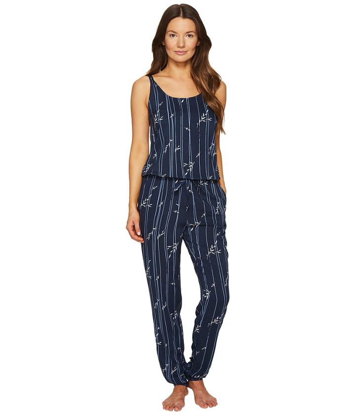Emporio Armani - Printed Viscose Loungewear Sleeveless Playsuit