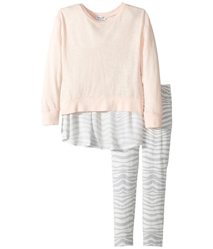 Splendid Littles - Zebra Printed Chiffon Back With Zebra Leggings Set