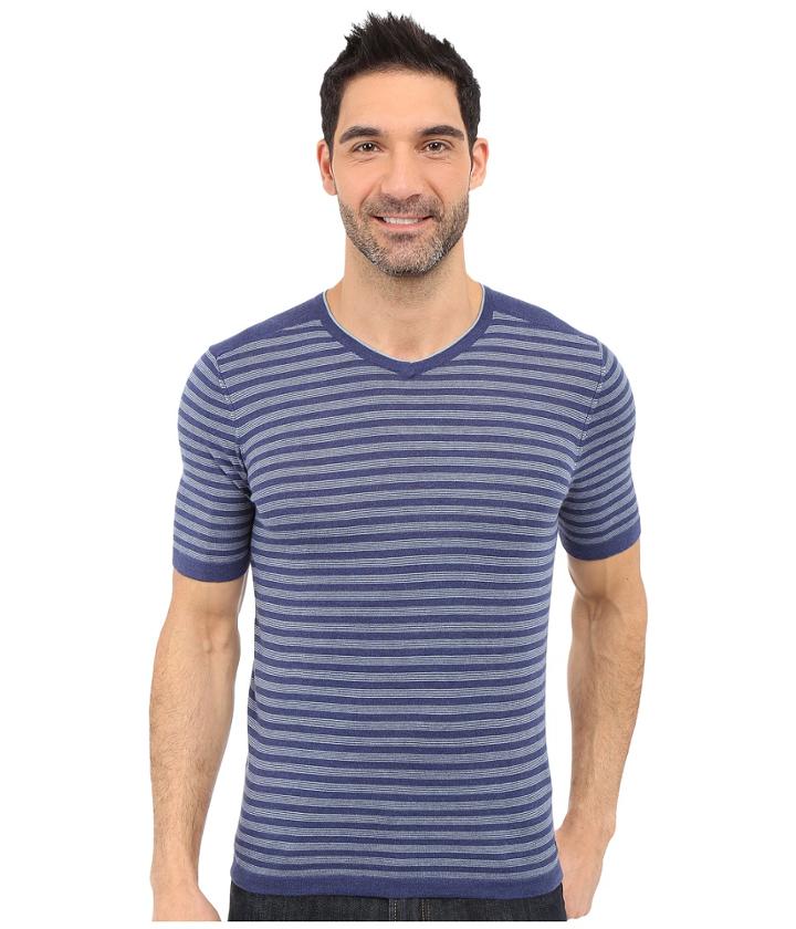 Agave Denim - Mighty Mo Short Sleeve Striped V-neck