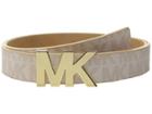 Michael Michael Kors - 32mm Logo Pvc Panel On Mk Plaque Buckle Belt