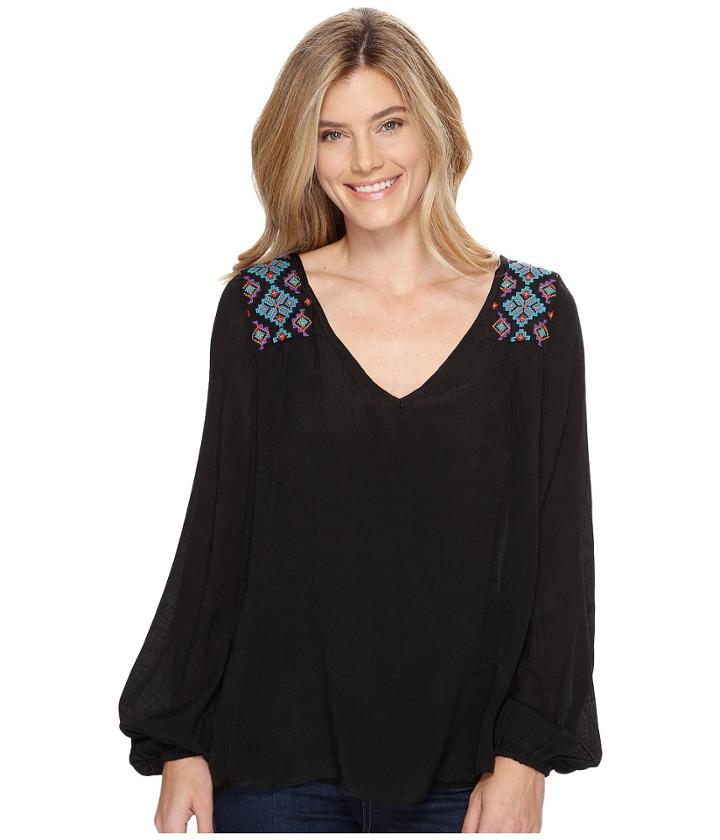 Stetson - 0882 V-neck Peasant Blouse