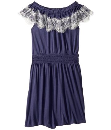 Ella Moss Girl - Lace Trim Jersey Dress