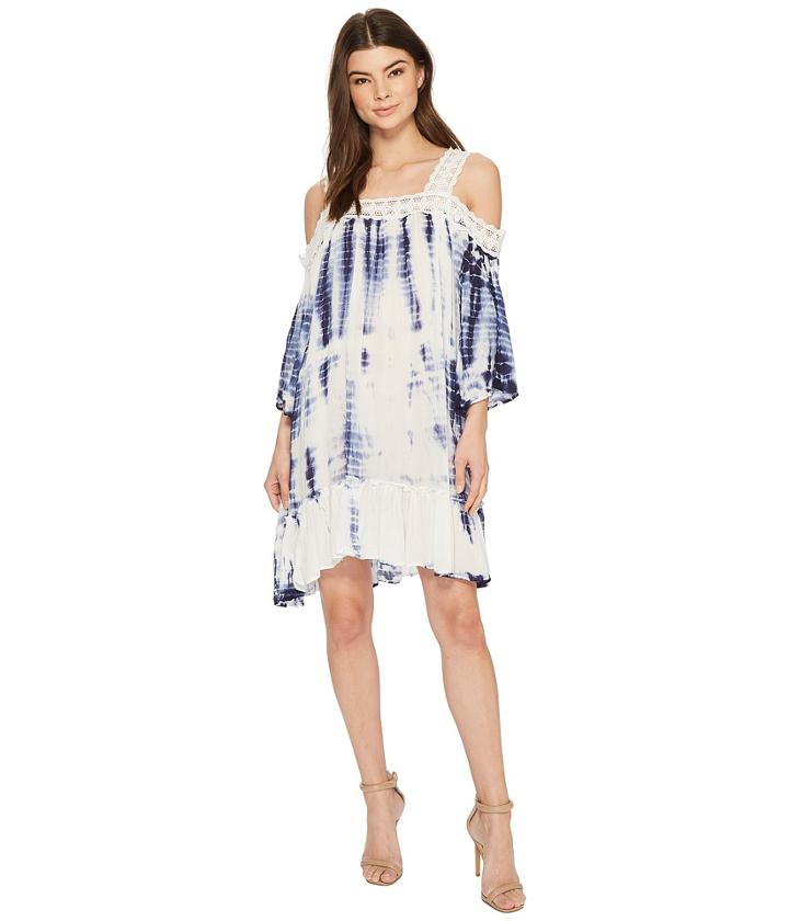 American Rose - Hannah Cold Shoulder Dress With Lace Detail
