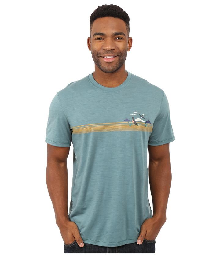 Smartwool - Nts Micro 150 Tee: Charley Harper National Park Poster Bird On A Mountain