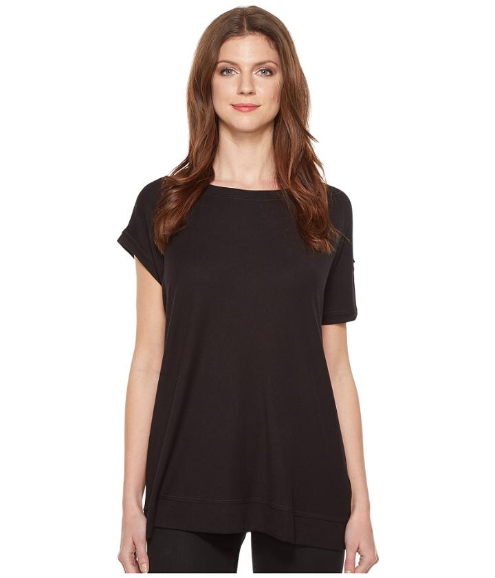 Heather - Asymmetrical Sleeved Rib Box Tee