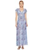 Letarte - Printed Mesh Long Cover-up
