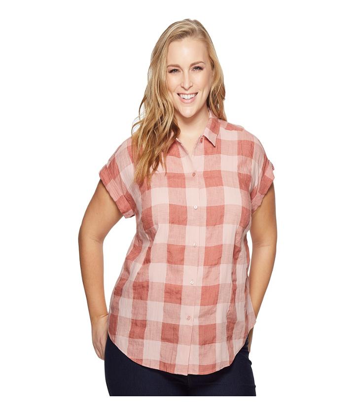Lucky Brand - Plus Size Plaid Short Sleeve Top