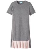 Lanvin Kids - Short Sleeve Knit Dress With Contrast Ruffles On Front