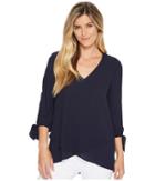 Karen Kane - Slit 3/4 Tie Sleeve Top