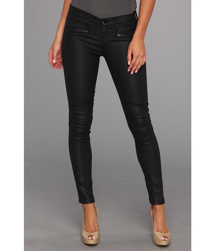 Ag Adriano Goldschmied - The Moto Legging In Black Slick