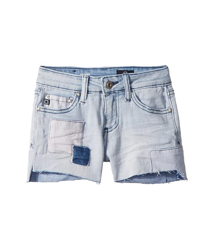 Ag Adriano Goldschmied Kids - The Tarni Hi-lo Fray Hem Patch Shorts