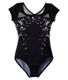 Bloch Kids - Printed Bodice Cross-back Cap Sleeve Leotard