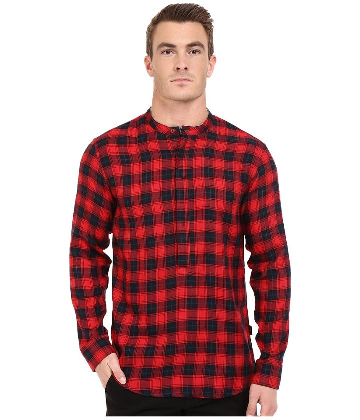 Publish - Seann - Brushed Plaid Popover Woven