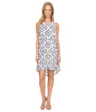 Adrianna Papell - Print Embroidered Eyelet Dress