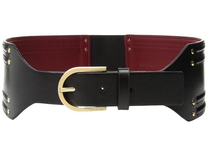 Calvin Klein - 32mm-76mm Tapered Strap W/ Stud Detail Belt