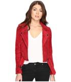 Blank Nyc - Red Suede Moto Jacket In Red Moon