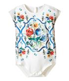 Dolce &amp; Gabbana Kids - Escape Maiolica Floral Jersey One-piece