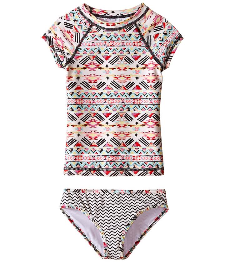 Billabong Kids - Gee Gee Geo Short Sleeve Rashguard Set