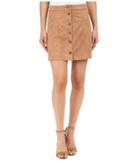 Brigitte Bailey - Addy Micro Suede Button Up Skirt