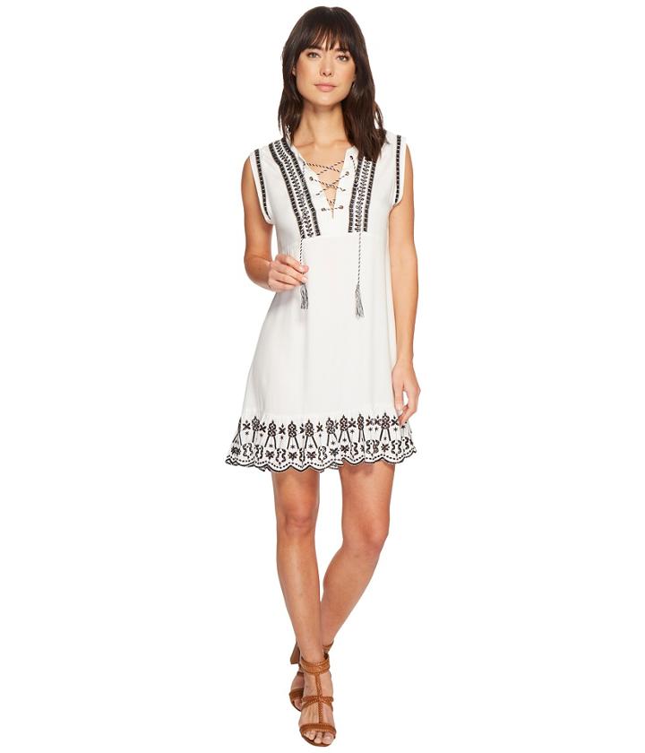 Bb Dakota - Paige Embroidered Lace-up Dress