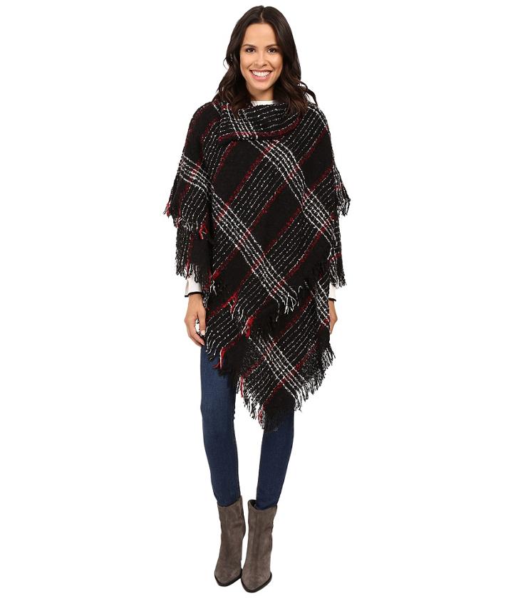 Steve Madden - Plaid Split-neck Ruana