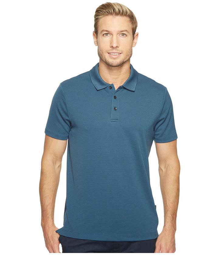 Perry Ellis - Solid Ottoman Three-button Polo Shirt