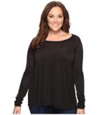 Roper - Plus Size 0611 Solid Black Ity Jersey Tunic