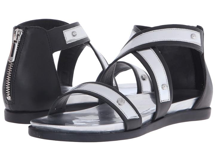 Armani Jeans - Leather And Mirror Leather Sandal