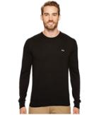 Lacoste - Crew Neck Cotton Jersey Sweater With Green Croc