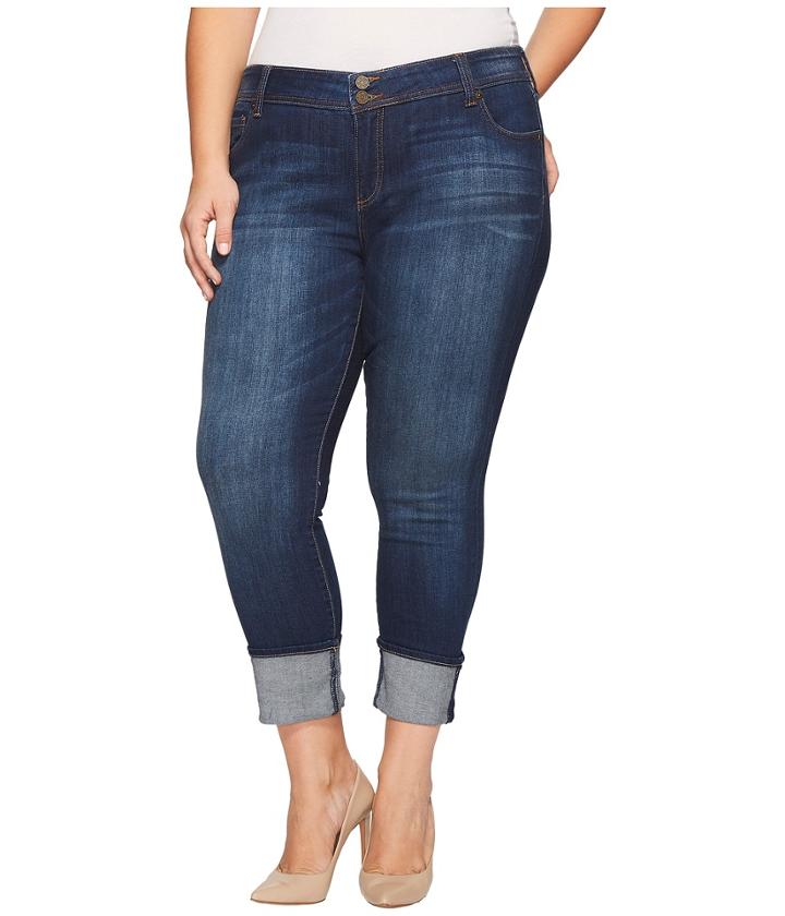 Kut From The Kloth - Plus Size Cameron Straight Leg Jeans In Supple W/ Dark Stone Base Wash